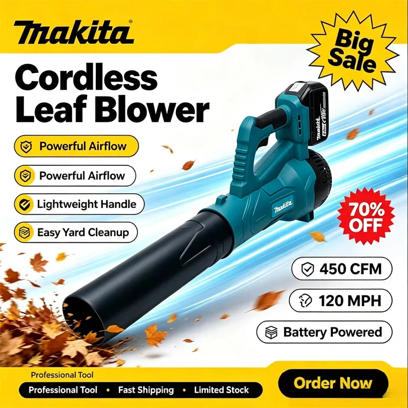 Leaf Blower Cordless - Soprador de Folhas Sem Fio Makita