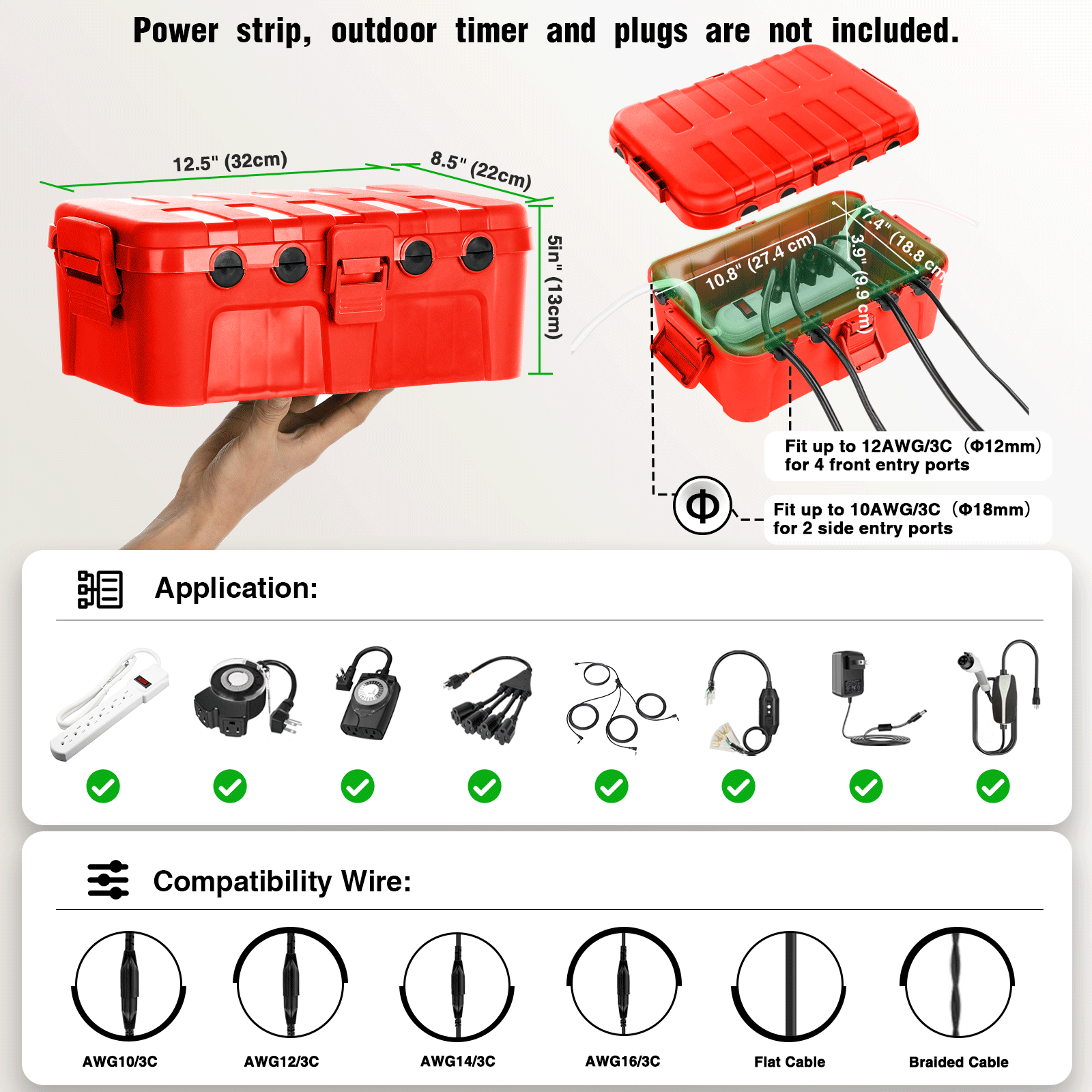 Caixa de Extensão de Energia à - Outdoor Power Outlet Cover avaliação e preço