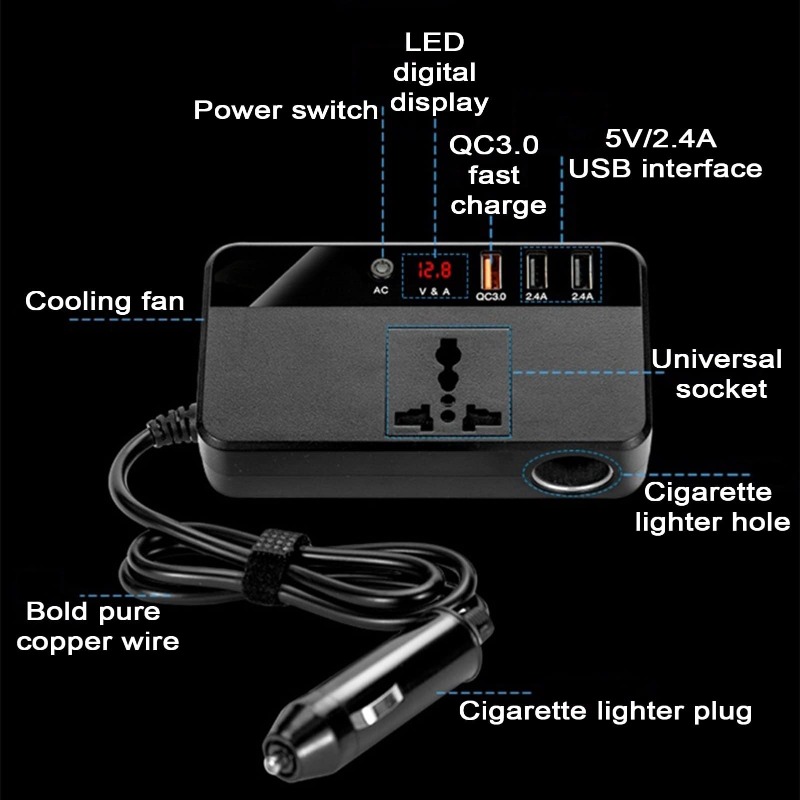 Inversor de Corrente Portátil  - Outdoor Power Adapter Usb avaliação e preço