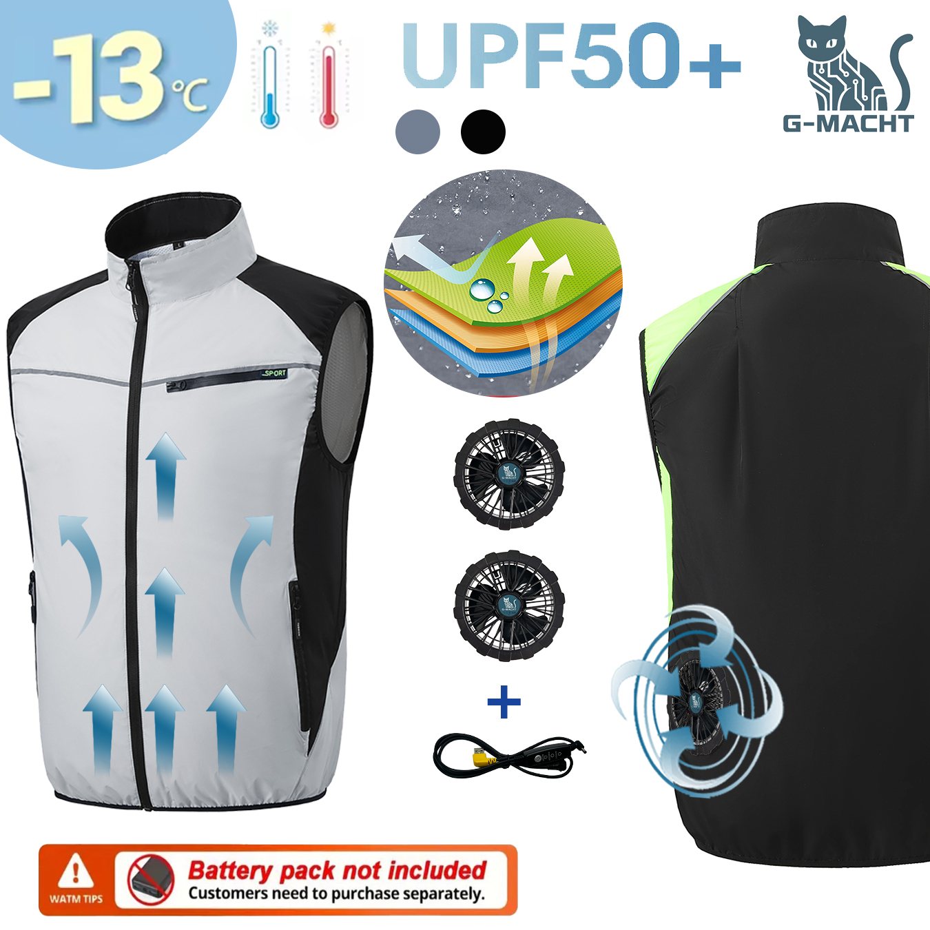 Colete com Ventilador USB para - Outdoor Power Not Working avaliação e preço